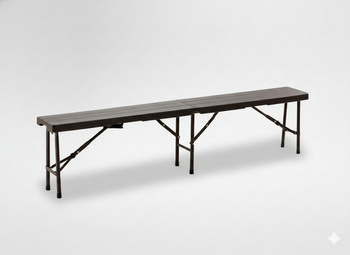 ŁAWKA TURYSTYCZNA SKŁADANA 180 x 25 x 43 CM BRĄZOWA