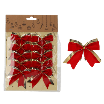 KPL. 10 VIANOČNÝCH OZDÔB 6CM ČERVENÝ bal.=120kpl *7894