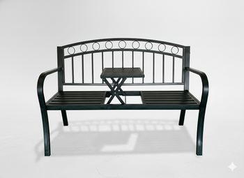 ŁAWKA DO OGRODU 127 x 53 x 84 CM Z ROZKŁADANYM STOLIKIEM