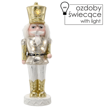 FIGURKA BOŽIEHO NARODENIA - CÍNENÝ VOJAK 18 x 17 x 60 CM LED *1498