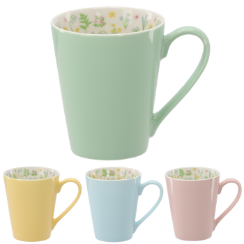 PORCELÁNOVÝ HRNČEK 380ML MIX FARIEB balenie=12ks *6057