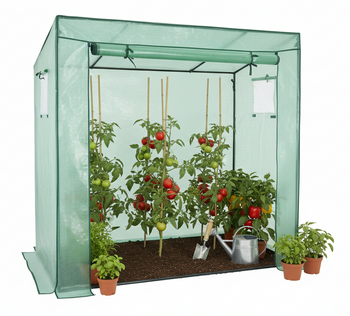 SZKLARNIA NA POMIDORY ZIELONA 200 x 77 x 168/146 cm