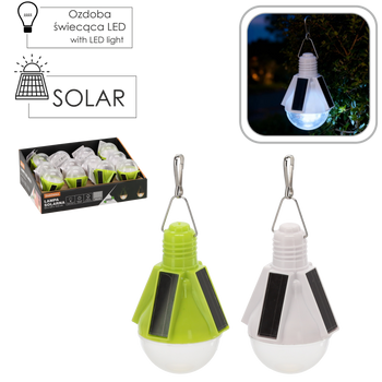 SOLÁRNA LAMPA 6,9 x 6,9 x 10,5 CM LED ŽIAROVKA STUDENÁ BIELA MIX FARBY disp=12ks *4620