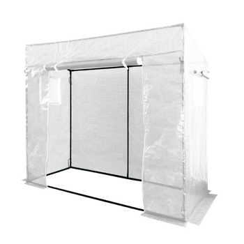 Skleník na paradajky biely 200 x 77 x 168/146 cm *0766