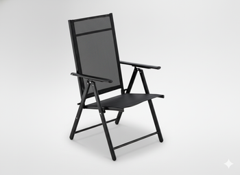 KRZESŁO OGRODOWE SKŁADANE STALOWE 66 x 53 x 107 CM CZARNE