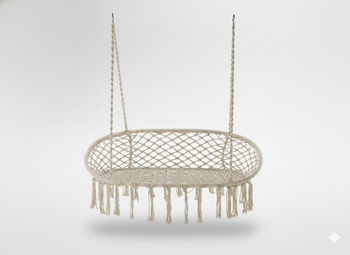 PODWÓJNY FOTEL WISZĄCY - HUŚTAWKA - BEŻOWA